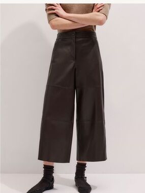 ME + EM Wide-Leg Culotte 100% Lambs leather